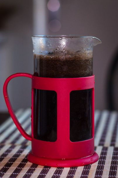 Koffie plunjer, Franse pers  - Foto, afbeelding