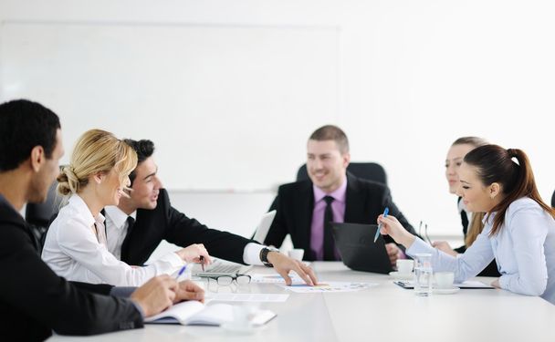 Group of young business at meeting - Фото, изображение