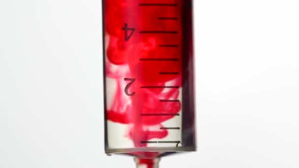 Syringe and blood - Footage, Video