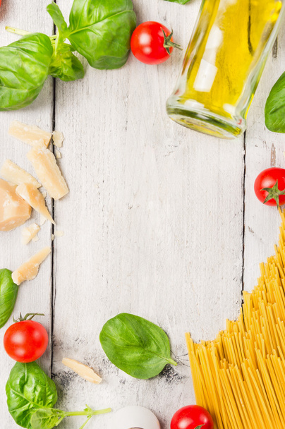 Spaghetti cooking ingredients - Valokuva, kuva