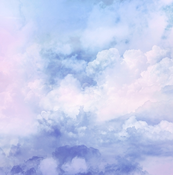 Vintage achtergrond in de blauwe schaduw met wolken - Foto, afbeelding