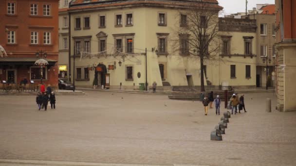 Kasteel plein in Warschau, Polen - Video