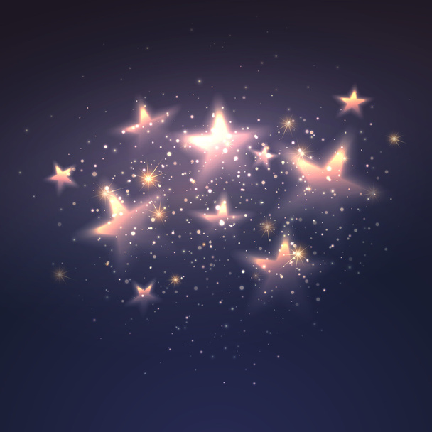 Defocused magic star background. Vector illustration - Vector, Image