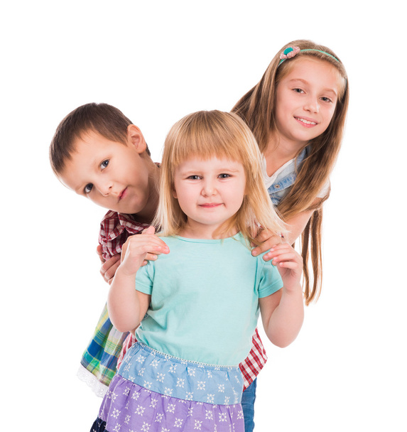 tři roztomilé děti s úsměvem - Fotografie, Obrázek