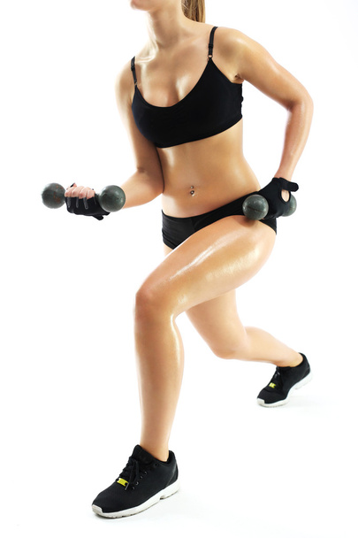 Odchudzanie trening, ciało kobiety w sportowe bielizna - Zdjęcie, obraz