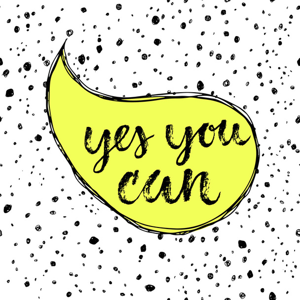 ¡Sí que puedes! cita caligráfica
 - Vector, Imagen