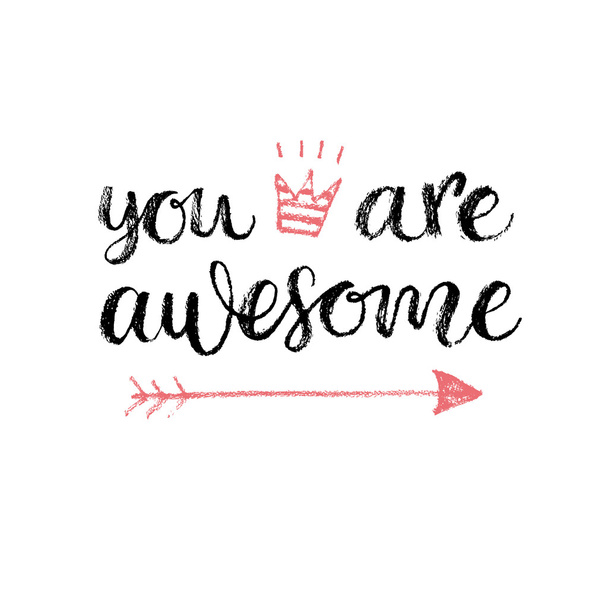 You are Awesome calligrahpy quote - Vecteur, image