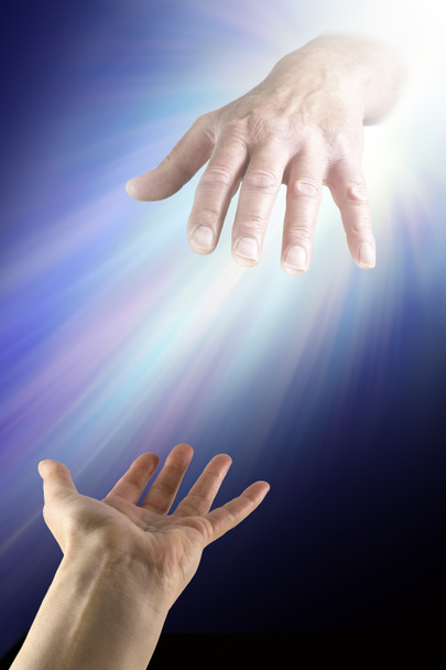 神の助けの手を差し伸べる - 写真・画像