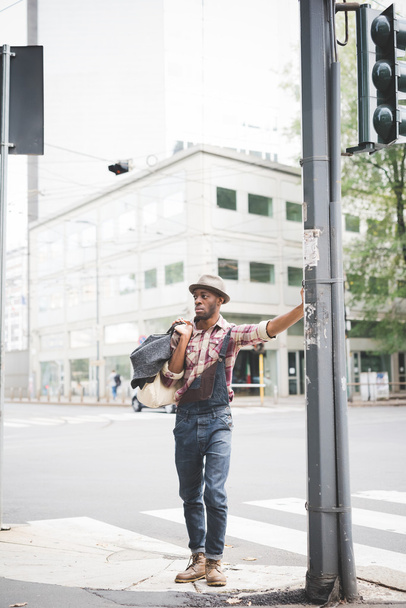 Afro black man in the city - Photo, Image
