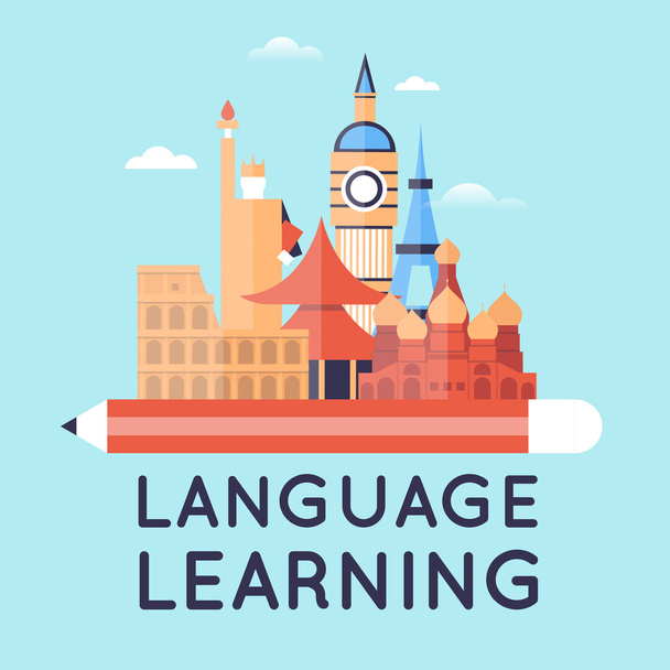 Learning foreign languages - Διάνυσμα, εικόνα