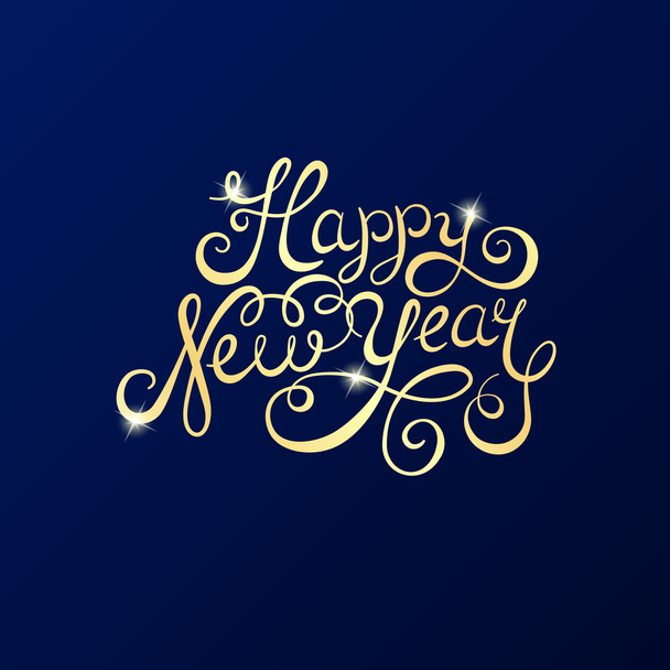 Feliz Año Nuevo letras para invitación y tarjeta de felicitación
. - Vector, Imagen