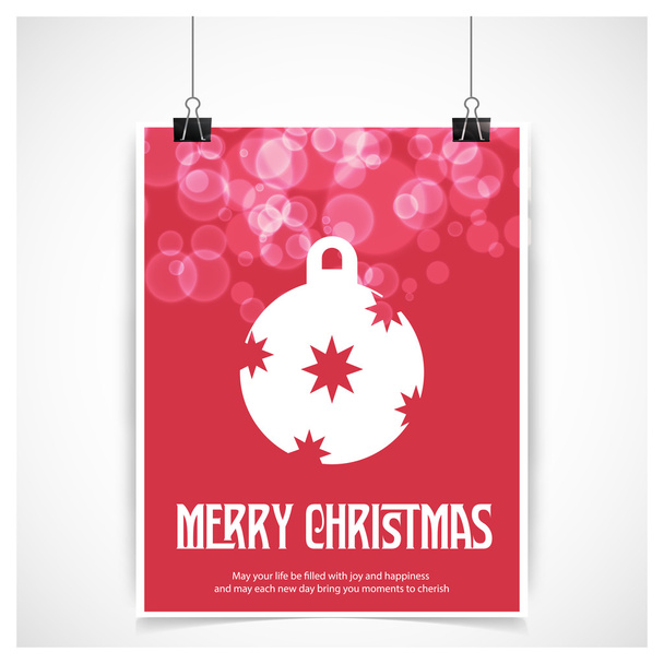 Christmas ball Greeting card. - Vetor, Imagem