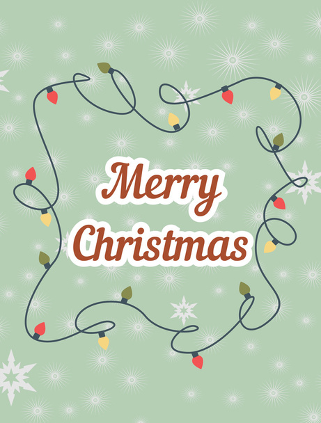 Merry Christmas card - Vector, Imagen