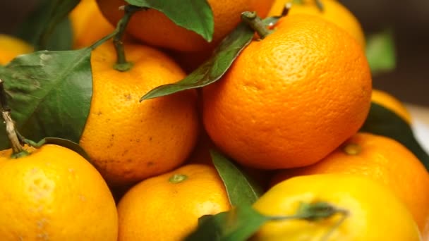 Rotující čerstvé mandarinky - Záběry, video