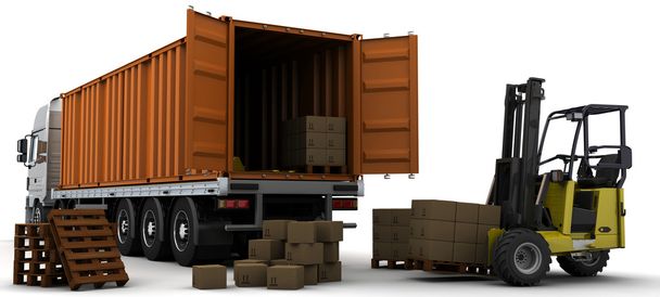 Freight container Delivery Vehicle - Photo, Image