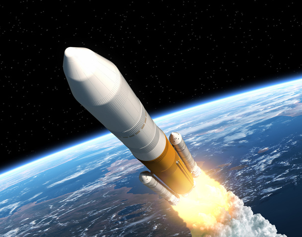 Nákladní Launch Rocket spouštění - Fotografie, Obrázek