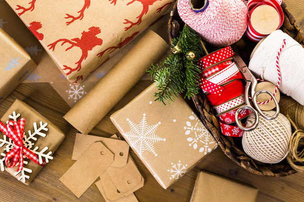 Vánoční dárky dekorace detaily - Fotografie, Obrázek