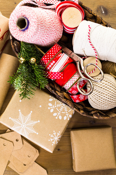 Noel hediyeler dekorasyon ayrıntıları - Fotoğraf, Görsel