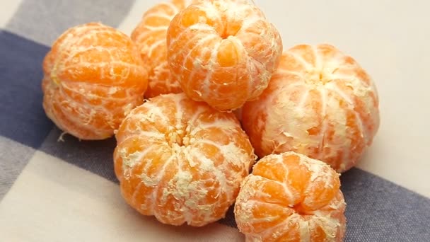 gepelde mandarijnen roteren - Video