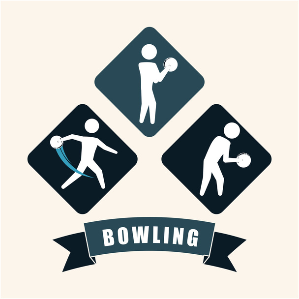 Дизайн иконок боулинга
 - Вектор,изображение