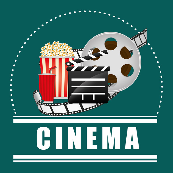 Cinema icons design - Vetor, Imagem