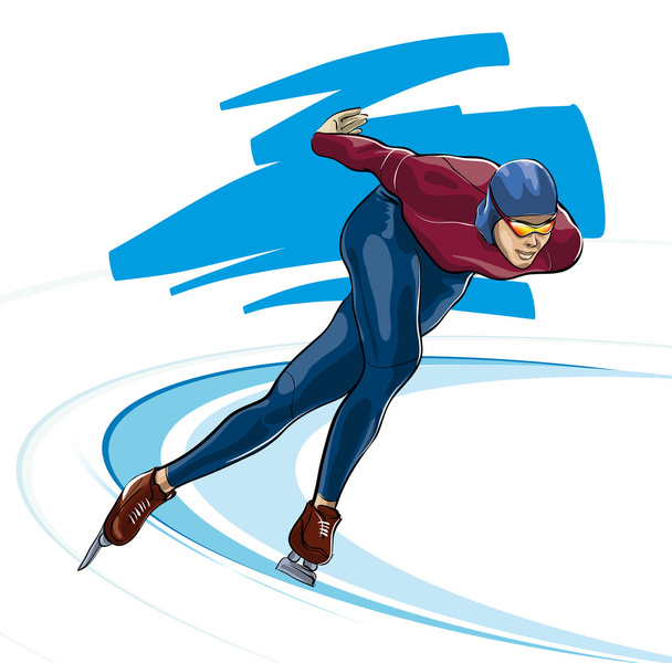 Velocidade? ? patinação esporte olímpico
 - Vetor, Imagem