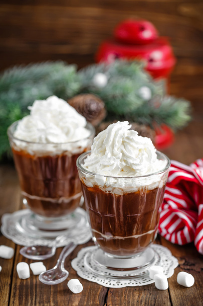 hot chocolate with whipped cream - Photo, Image