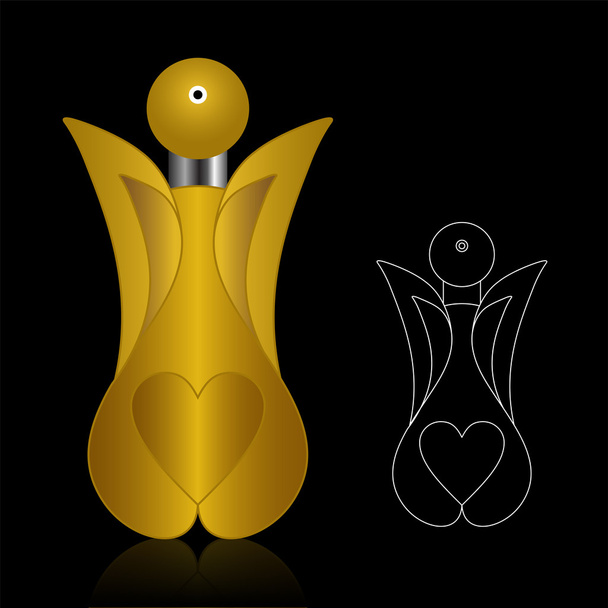 Belle bouteille de parfum et emballage. Illustration vectorielle EPS10
. - Vecteur, image