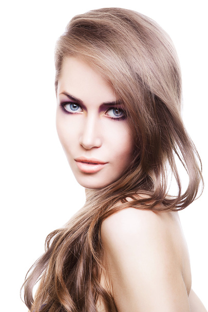 Sexy blond woman with long hair - Zdjęcie, obraz