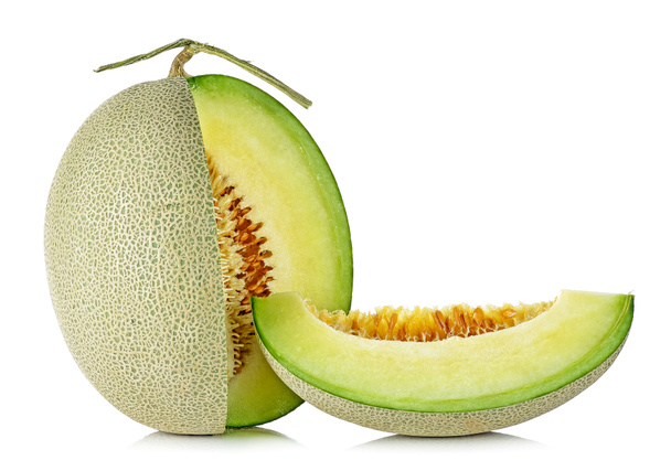 Cantaloupe Melone isoliert auf dem weißen Hintergrund - Foto, Bild