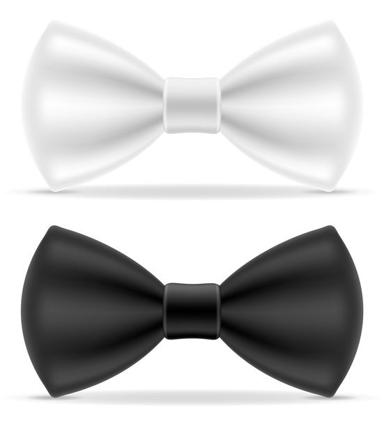 black and white bow tie for men a suit vector illustration - Vector, afbeelding