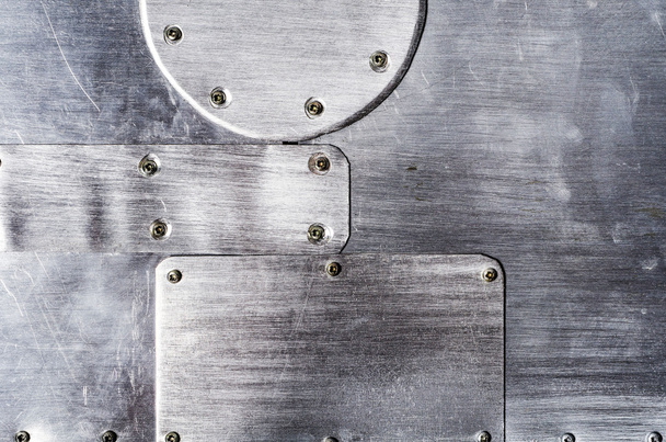 Metallic texture with round and rectangle figures - Φωτογραφία, εικόνα