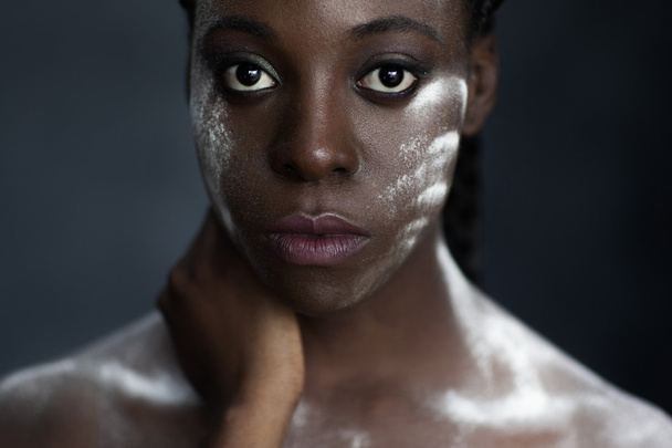 african woman with national makeup - Fotoğraf, Görsel