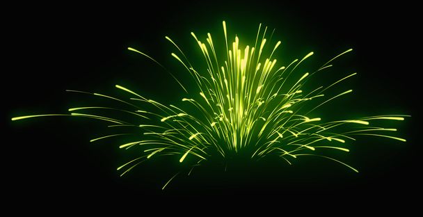Holiday: green festive fireworks at night - Fotó, kép