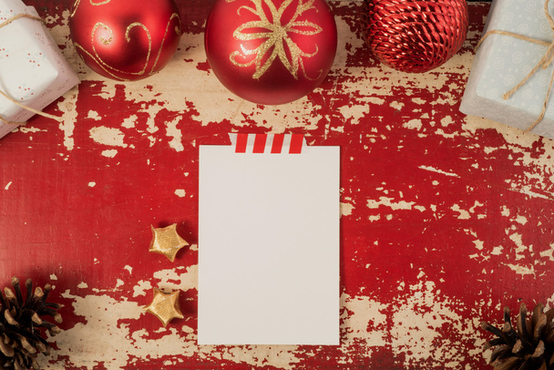 Holiday greeting card mockup concept vintage - Fotó, kép