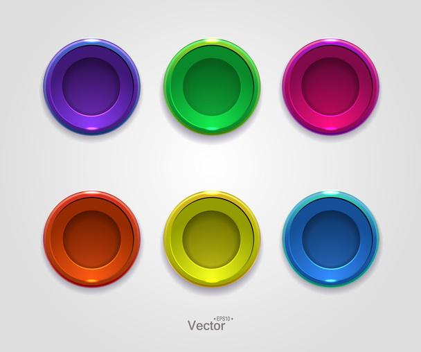 Kolorowy przycisk, ikony dla witryny - Wektor, obraz