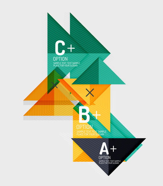 インフォ グラフィック オプション紙スタイル抽象的な幾何学的形状 - ベクター画像
