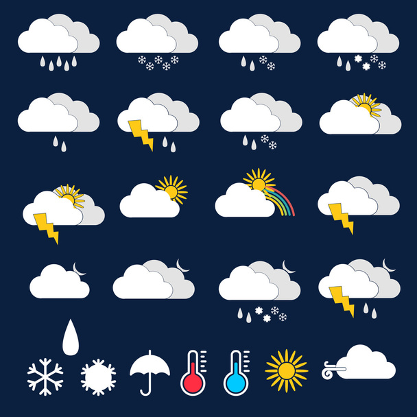 weather icons set - Vector, Image