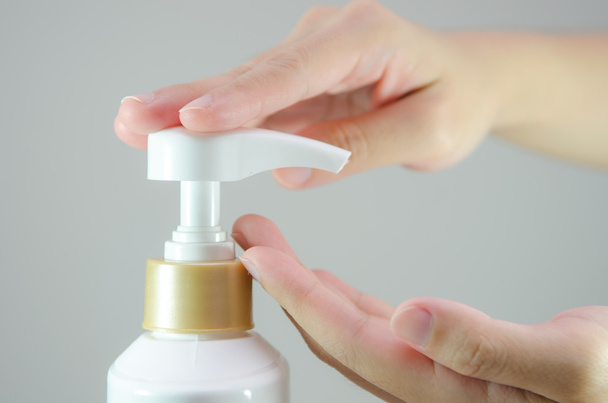 Liquid Soap on the hand - Valokuva, kuva