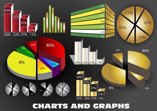 Charts and graphs - Vector, Image