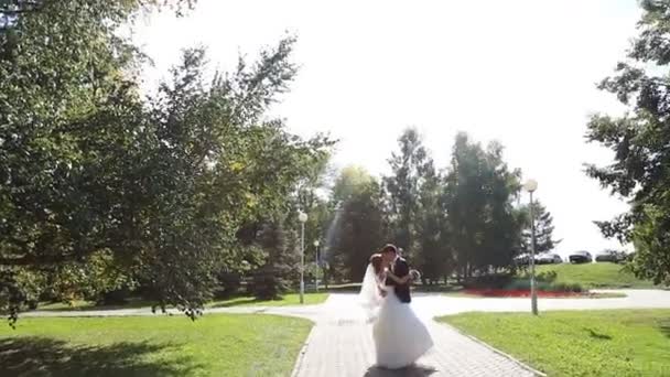 boldog esküvői pár átfogó - Felvétel, videó