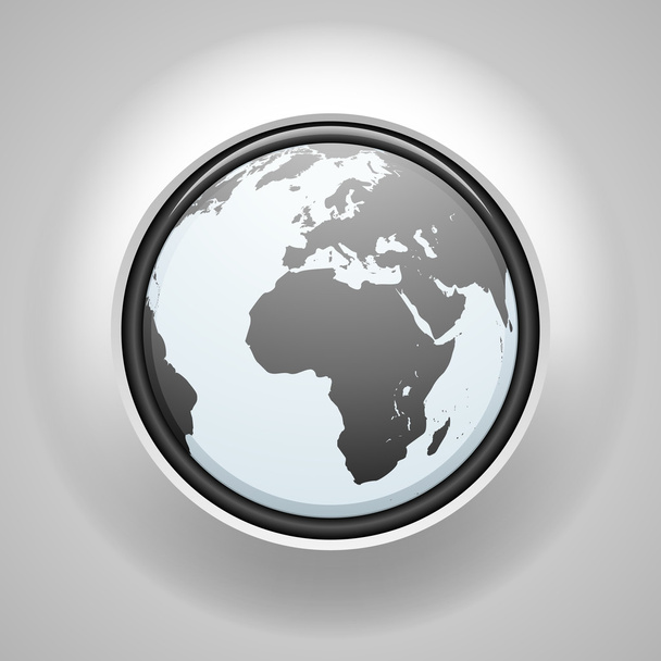 Globo світу кнопку знак - Вектор, зображення
