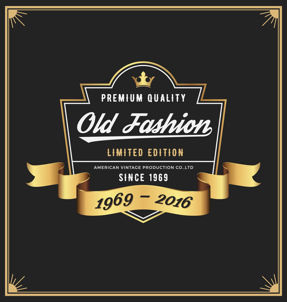 Old fashion frame & label design for your premium product - Vector, Image