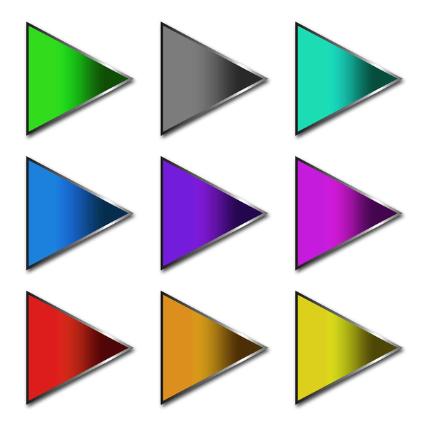 Colorful arrow buttons over white - Foto, Imagen