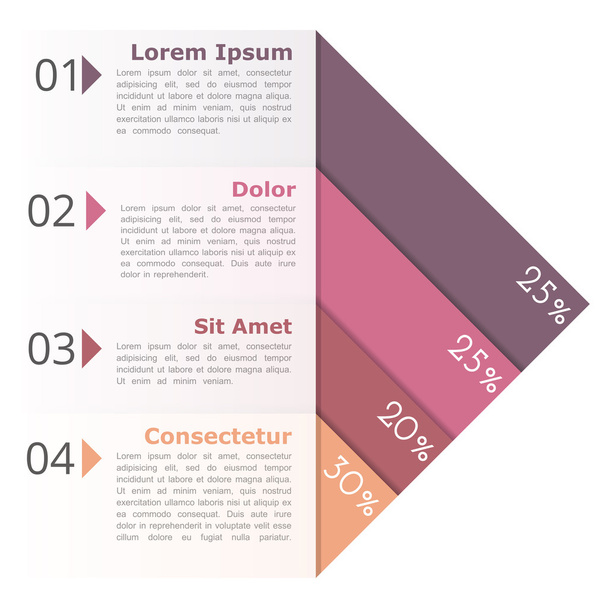 Four Options Infographics - Vector, afbeelding
