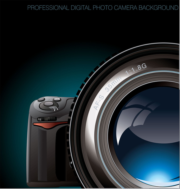 Professional digital photo camera background - Vector, Imagen