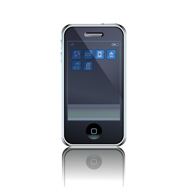 Teléfono móvil sensorial
 - Vector, imagen