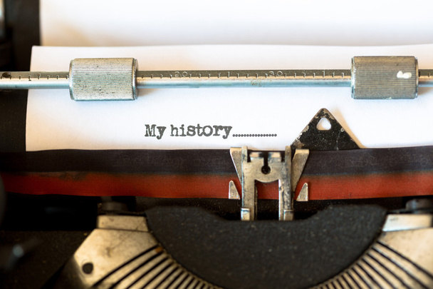 Machine à écrire vintage avec un texte
 - Photo, image