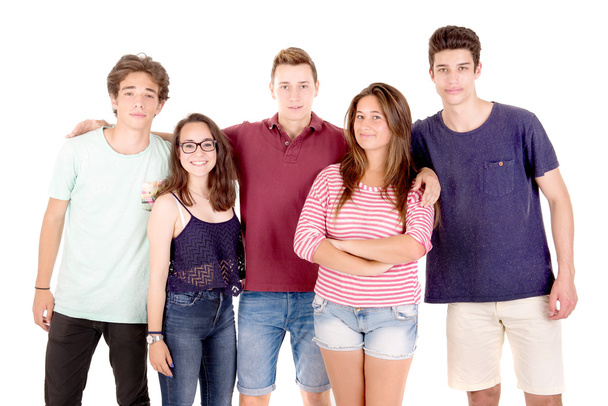 grupo de adolescentes posando
 - Foto, Imagen