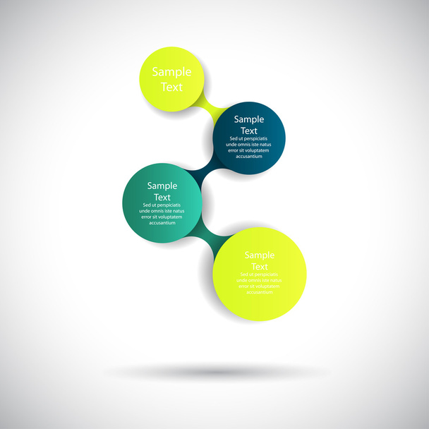 vector infographics metaball round diagram template for business presentations - Vector, Image